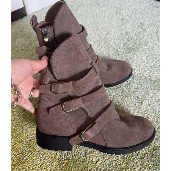 New Vintage Foundry Co Women Ankle/Mid  Leather Suede Justine Brown Boots  8.5 - Picture 1 of 9